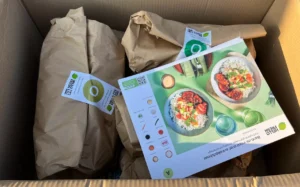 HelloFresh måltidskasse indhold ved levering